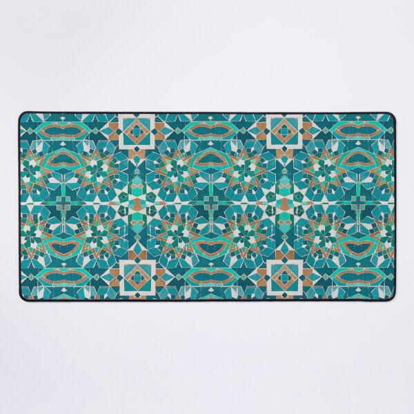 Item preview, Kaleidoscope : Moroccan Zellige Tile : Blue + Turquoise designed and sold by TRVLR Designs.