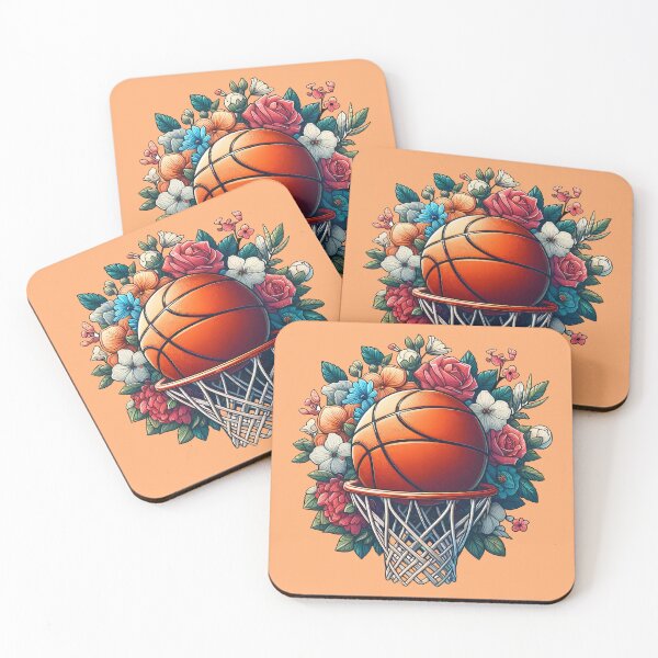 Item preview, Vintage Basketball Hoop Flowers Lover Basketball Fan Floral -  designed and sold by PurpleLoveStore.