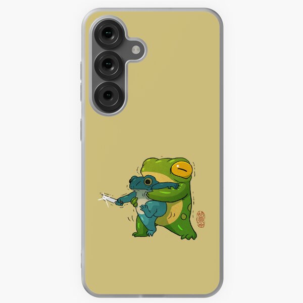 Item preview, cute stabby frog being held back let it go bro artwork asian style designed and sold by DingHuArt.