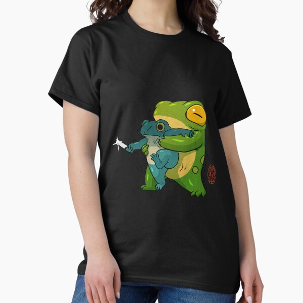 Artikel-Vorschau von süßer stechender Frosch, der zurückgehalten wird, lass es los, Bruder, Kunstwerk im asiatischen Stil, designt und verkauft von DingHuArt.