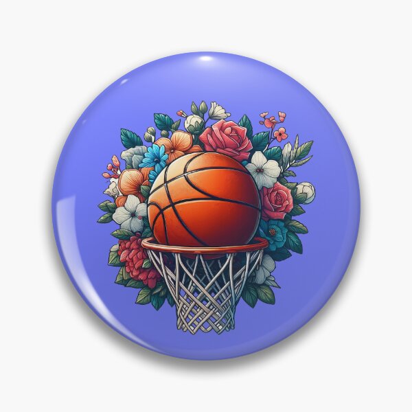 Item preview, Vintage Basketball Hoop Flowers Lover Basketball Fan Floral -  designed and sold by PurpleLoveStore.