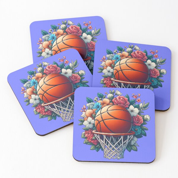 Item preview, Vintage Basketball Hoop Flowers Lover Basketball Fan Floral -  designed and sold by PurpleLoveStore.