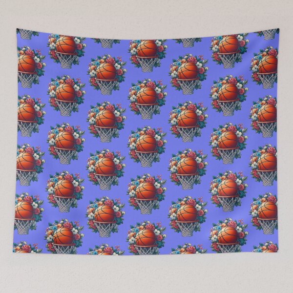Item preview, Vintage Basketball Hoop Flowers Lover Basketball Fan Floral -  designed and sold by PurpleLoveStore.