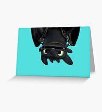 Upside Down Toothless Greeting Card