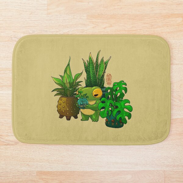 Item preview, cute frog taking care of plants and tadpole artwork asian style designed and sold by DingHuArt.