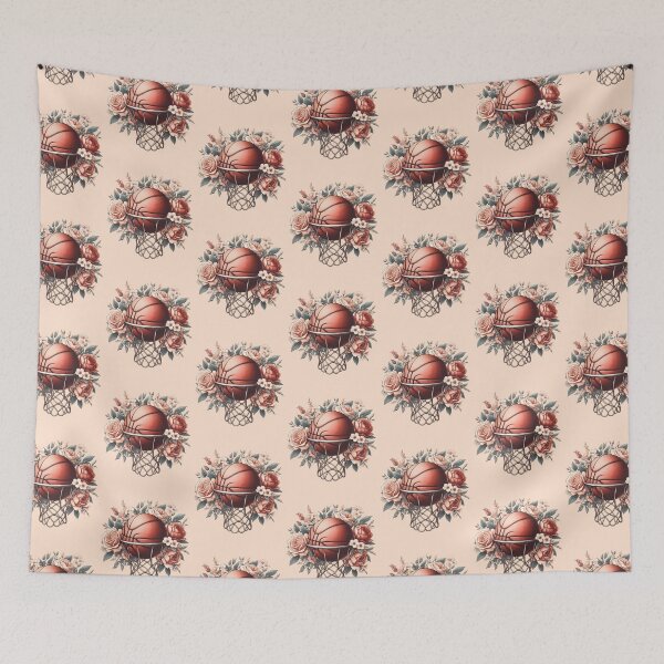 Item preview, Vintage Basketball Hoop Flowers Lover Basketball Fan Floral -  designed and sold by PurpleLoveStore.