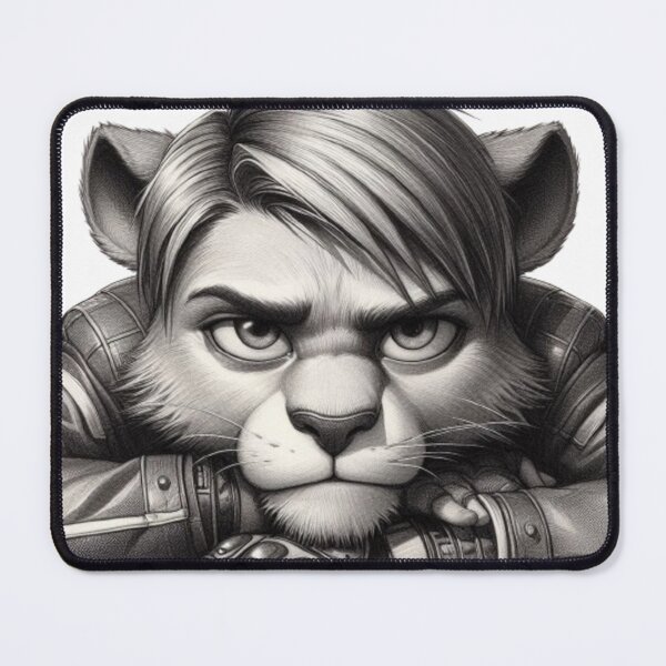 Item preview, Leon, the Lion | Lion Character with Lion Hair and Ears in Leather Jacket - Relaxed and Contemplative Pose designed and sold by tuschollos.