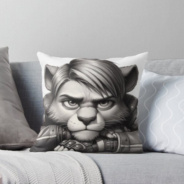Item preview, Leon, the Lion | Lion Character with Lion Hair and Ears in Leather Jacket - Relaxed and Contemplative Pose designed and sold by tuschollos.