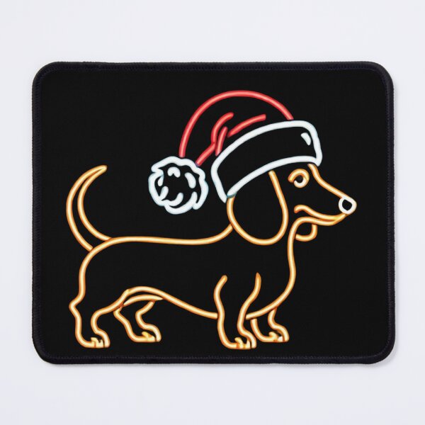 Item preview, Festive Dachshund Neon Light Christmas T-Shirt - Holiday Dog Lover Tee designed and sold by BlankCanvasHaHa.