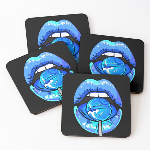 Item preview, Blue Bliss. Pop Art Fusion of Blue Lips and Lollipop designed and sold by DonVivaldo.