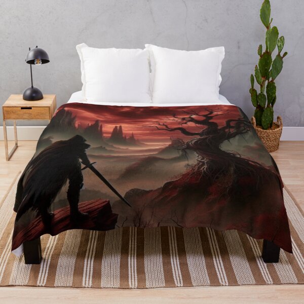 Item preview, Lone Warrior | image inspired by dark souls with red tones designed and sold by tuschollos.