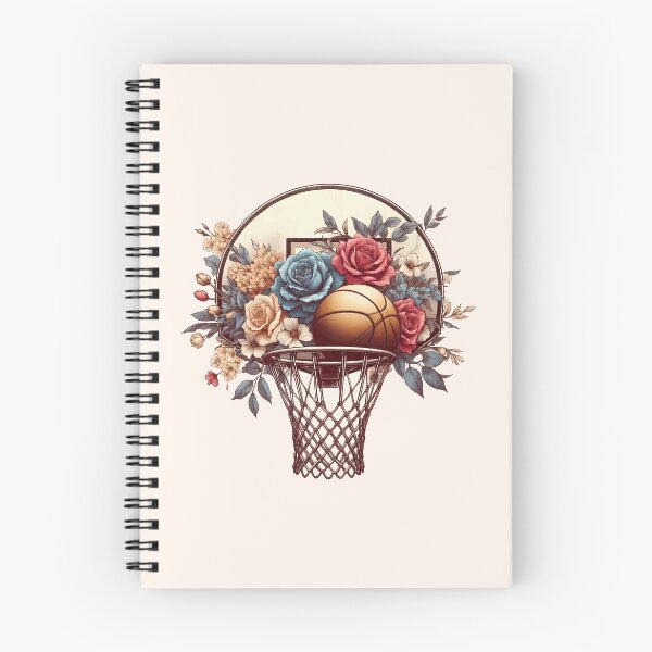 Item preview, Vintage Basketball Hoop Flowers Lover Basketball Fan Floral -  designed and sold by PurpleLoveStore.