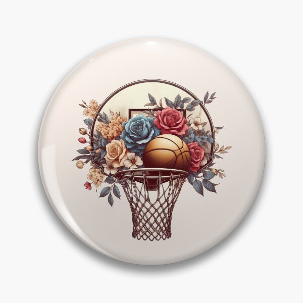 Item preview, Vintage Basketball Hoop Flowers Lover Basketball Fan Floral -  designed and sold by PurpleLoveStore.