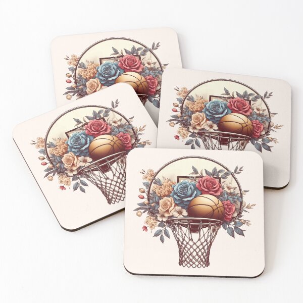 Item preview, Vintage Basketball Hoop Flowers Lover Basketball Fan Floral -  designed and sold by PurpleLoveStore.