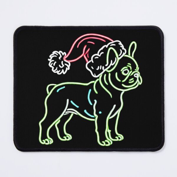 Item preview, French Bulldog Neon Christmas T-Shirt - Festive Frenchie Holiday Tee designed and sold by BlankCanvasHaHa.