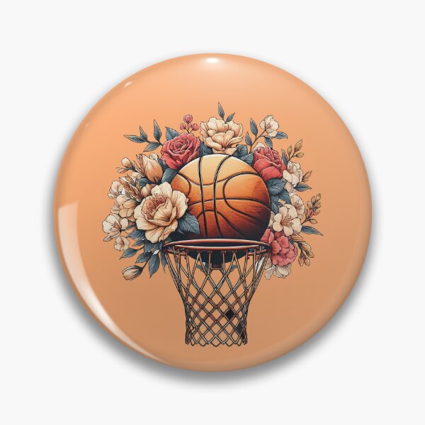 Item preview, Vintage Basketball Hoop Flowers Lover Basketball Fan Floral -  designed and sold by PurpleLoveStore.
