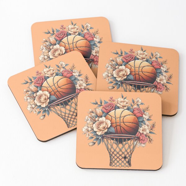 Item preview, Vintage Basketball Hoop Flowers Lover Basketball Fan Floral -  designed and sold by PurpleLoveStore.