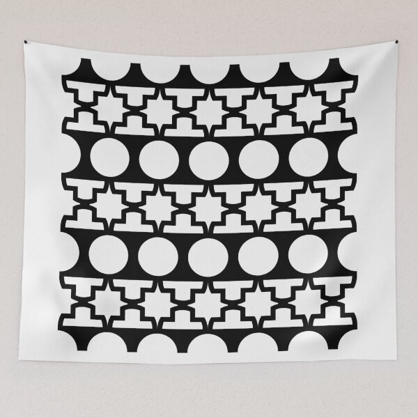 Item preview, Circles and stars black geometric shapes pattern designed and sold by GetItGiftIt.