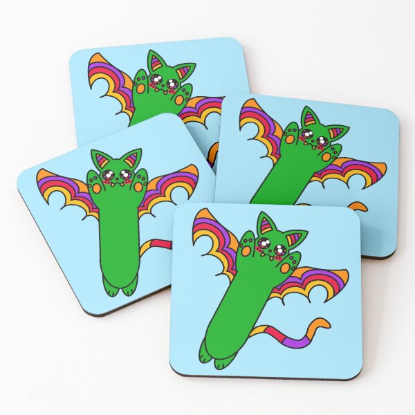 Item preview, Rainbow Color Bat Cat designed and sold by missmann.