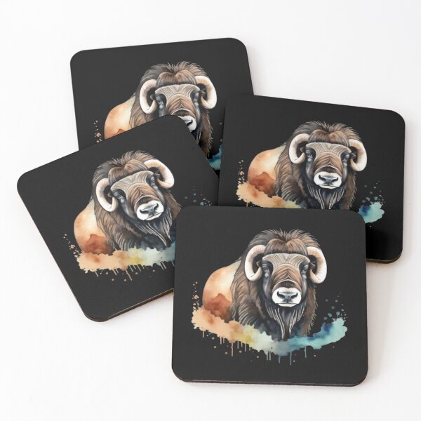 Item preview, musk ox watercolor designed and sold by EuropeanPrints.