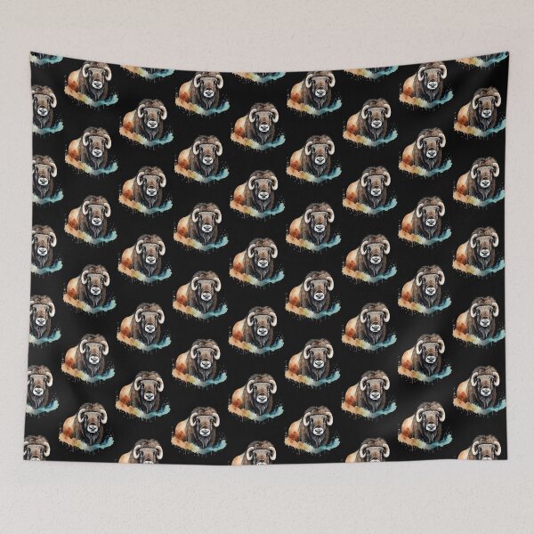 Item preview, musk ox watercolor designed and sold by EuropeanPrints.