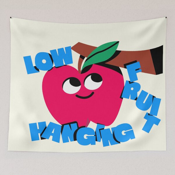 Item preview, low hanging fruit | software stickers | corpo stickers | tech stickers designed and sold by PoshPixel.
