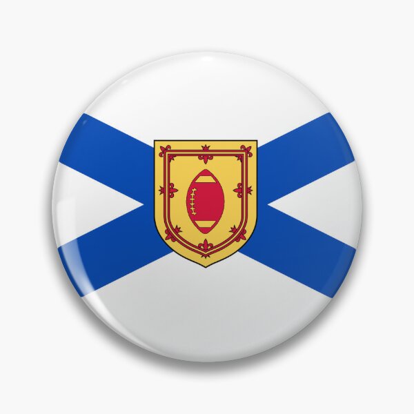 Item preview, Nova Scotia Flag with Canadian Football Shield (Bratach Alba Nuadh le sgiath ball-coise Chanada) designed and sold by JonathanR1994.