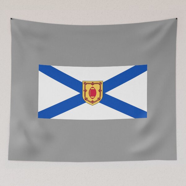 Item preview, Nova Scotia Flag with Canadian Football Shield (Bratach Alba Nuadh le sgiath ball-coise Chanada) designed and sold by JonathanR1994.