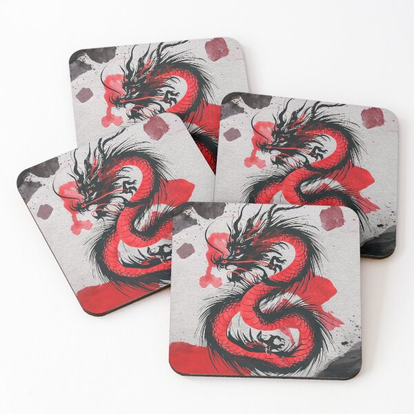 Item preview, Black And Red Dragon Ink designed and sold by karsad.