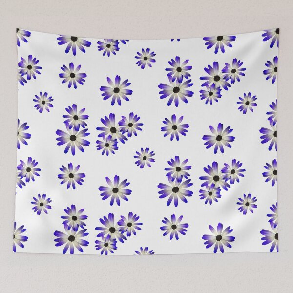 Item preview, Blue Daisy White Flowers Watercolor Art designed and sold by AveryZi.