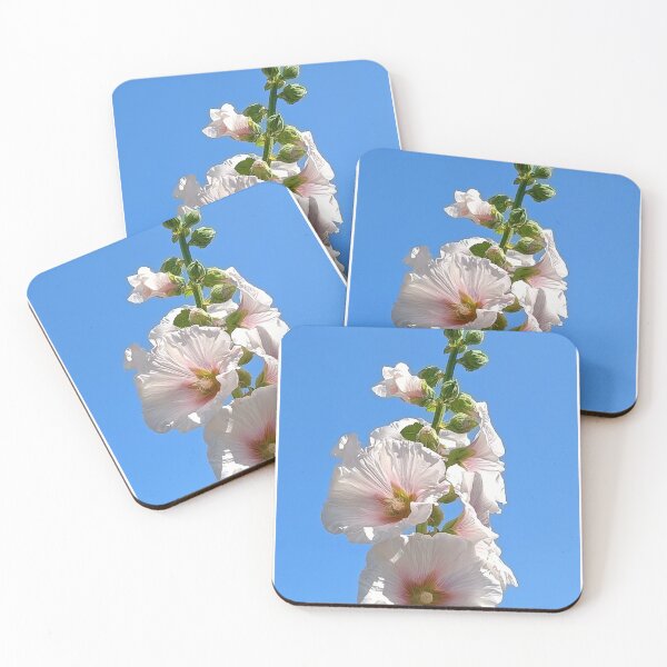 Item preview, White hollyhock, blue sky designed and sold by Oubaitory.