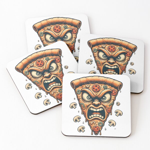 Item preview, Angry Pizza Slice designed and sold by Blink Art Studio.