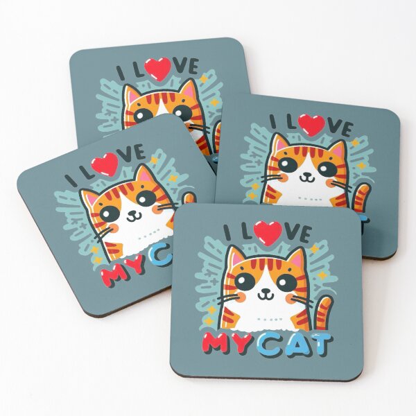 Item preview, I Love My Cat designed and sold by Myra365Art.