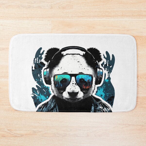 Item preview, Cool DJ Panda with headphones and sunglasses designed and sold by MLArtifex.