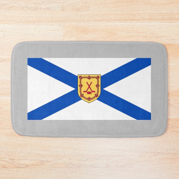 Item preview, Nova Scotia Flag with Ice Hockey Shield (bratach Alba Nuadh le sgiath hocaidh deigh) designed and sold by JonathanR1994.