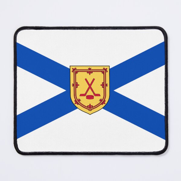 Item preview, Nova Scotia Flag with Ice Hockey Shield (bratach Alba Nuadh le sgiath hocaidh deigh) designed and sold by JonathanR1994.