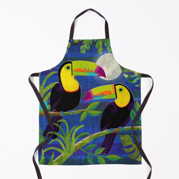 Item preview, Moonlit Toucans - tropical illustration by Cecca Designs designed and sold by Cecca-Designs.