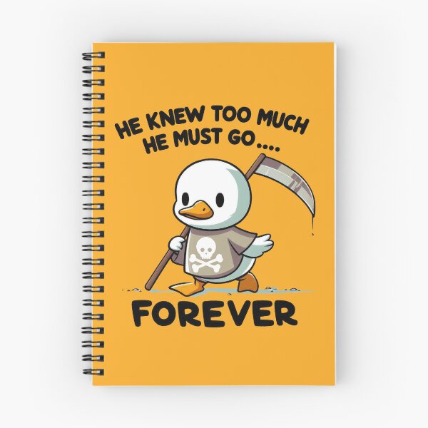 Item preview, Grim Reaper Duck: 'He Knew Too Much, He Must Go... Forever' - Dark and Funny Duck Design designed and sold by Ali Doodles.