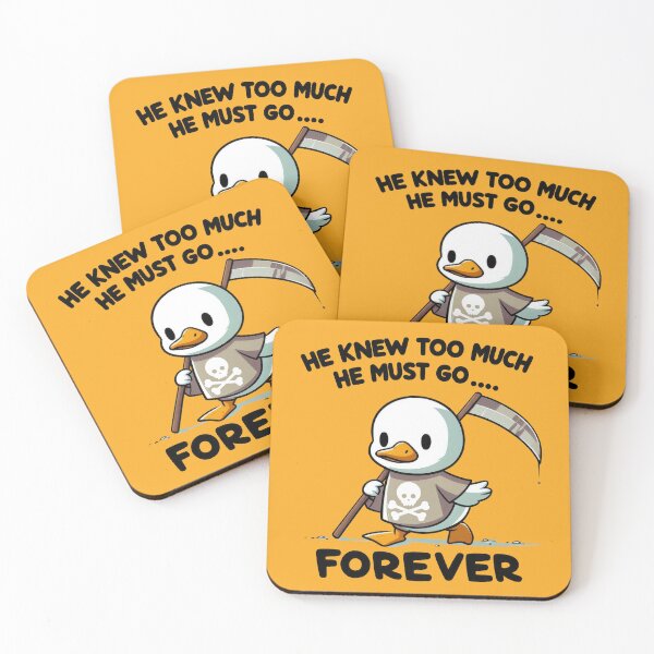 Item preview, Grim Reaper Duck: 'He Knew Too Much, He Must Go... Forever' - Dark and Funny Duck Design designed and sold by Ali Doodles.