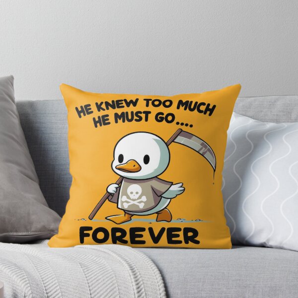Item preview, Grim Reaper Duck: 'He Knew Too Much, He Must Go... Forever' - Dark and Funny Duck Design designed and sold by Ali Doodles.