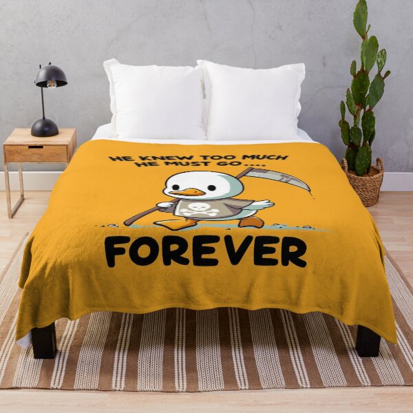 Item preview, Grim Reaper Duck: 'He Knew Too Much, He Must Go... Forever' - Dark and Funny Duck Design designed and sold by Ali Doodles.