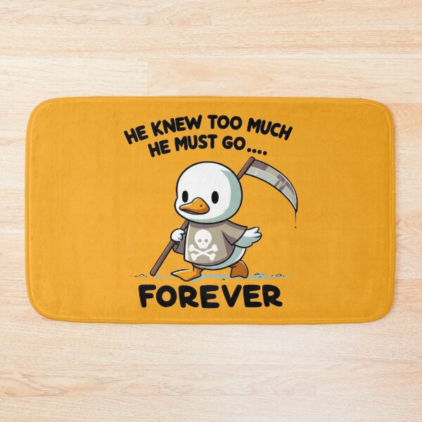 Item preview, Grim Reaper Duck: 'He Knew Too Much, He Must Go... Forever' - Dark and Funny Duck Design designed and sold by Ali Doodles.