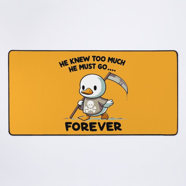 Item preview, Grim Reaper Duck: 'He Knew Too Much, He Must Go... Forever' - Dark and Funny Duck Design designed and sold by Ali Doodles.