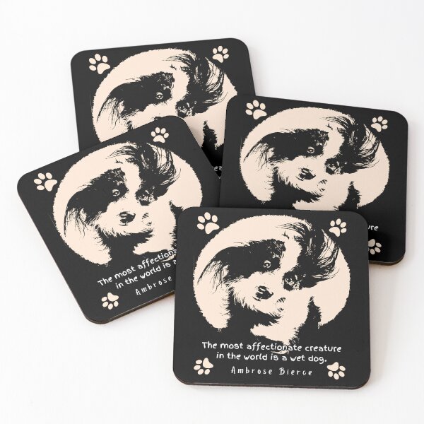 Item preview, Ambrose Bierce quote: The most affectionate creature in the world is a wet dog. designed and sold by artbleed.