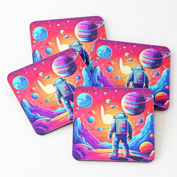 Item preview, Vibrant Astronaut Cartoon Art designed and sold by Health And Fitness Posts e-Store.