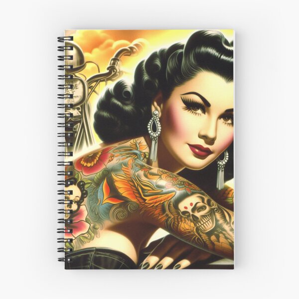 Item preview, Old School Tattooed Pin-up designed and sold by PulpVintage.