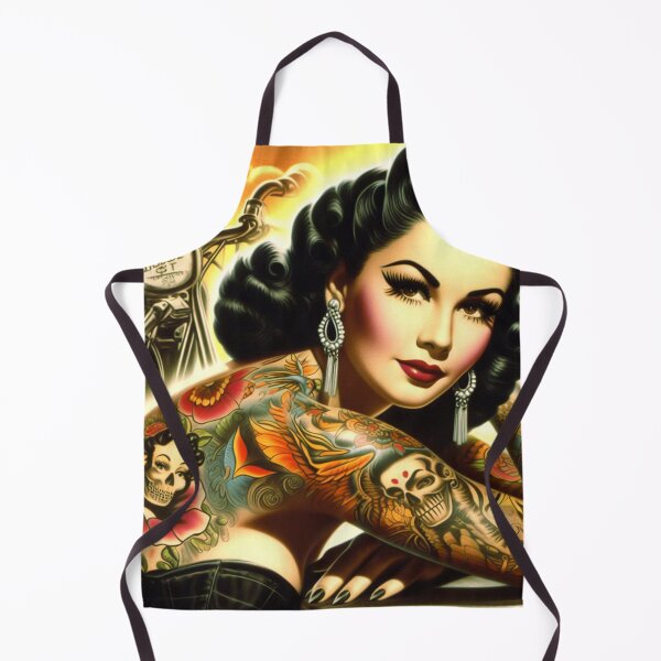 Item preview, Old School Tattooed Pin-up designed and sold by PulpVintage.