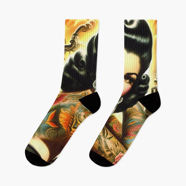 Item preview, Old School Tattooed Pin-up designed and sold by PulpVintage.