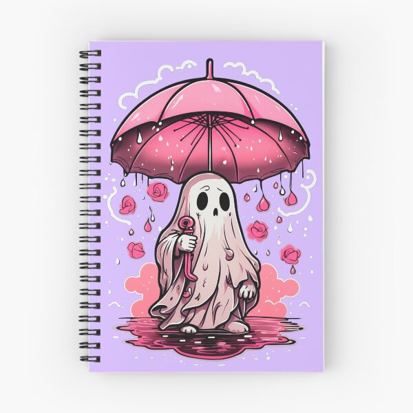 Item preview, ghost, umbrella, rain, rose, pink, flowers, lonely designed and sold by Chemikal1993.