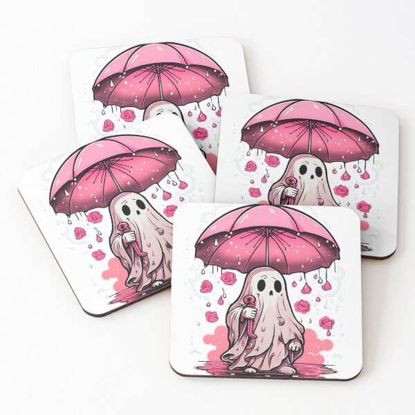 Item preview, ghost, umbrella, rain, rose, pink, flowers, lonely designed and sold by Chemikal1993.
